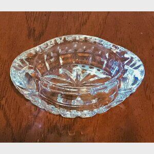 Vintage Clear Glass Oval Glass Ashtray